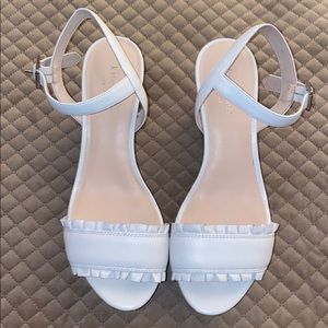 Kate spade white wedges
